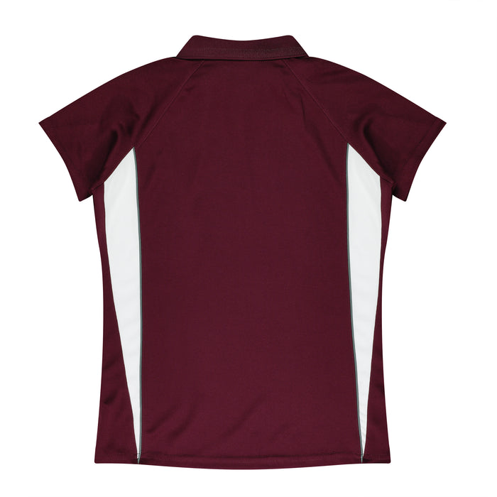 EUREKA LADY POLOS - MAROON/WHITE
