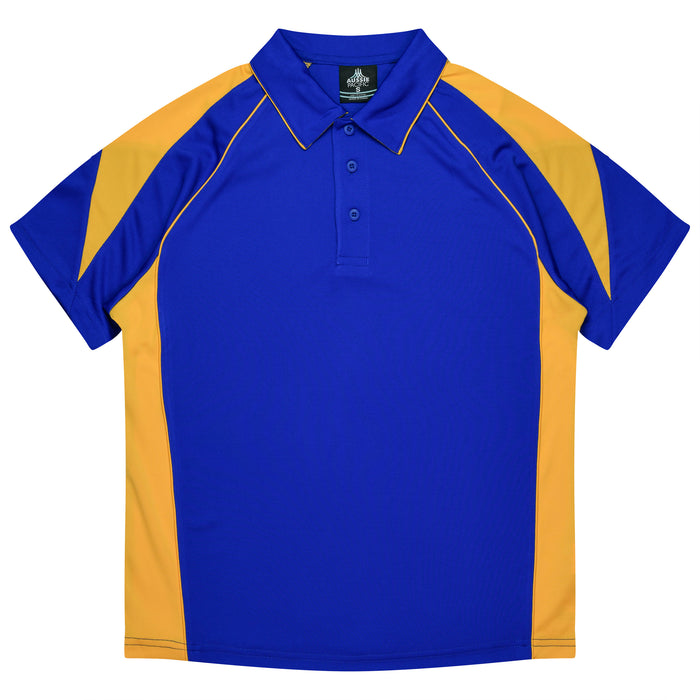 PREMIER KIDS POLOS - ROYAL/GOLD