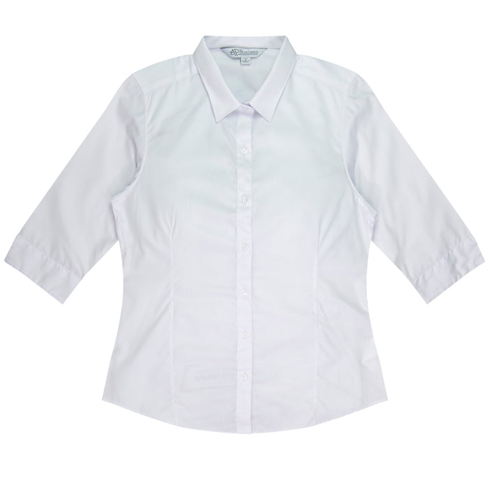 KINGSWOOD LADY SHIRT 3/4 SLEEVE - WHITE