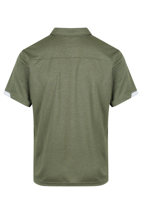 MORRIS MENS POLOS - ARMY GREEN/WHITE