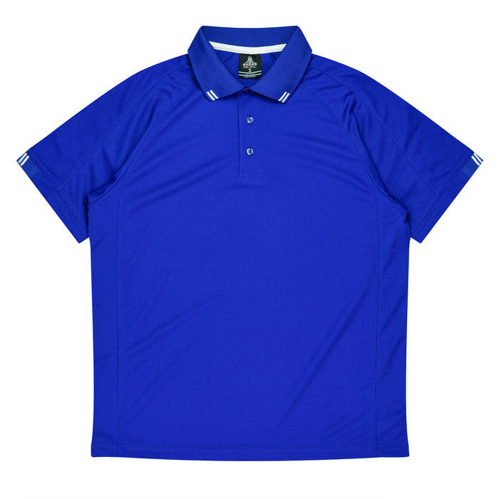 FLINDERS MENS POLOS - ROYAL/WHITE