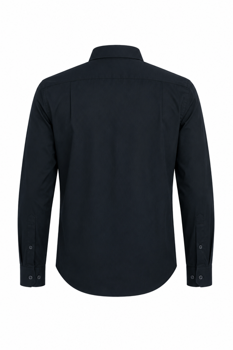KINGSWOOD MENS SHIRT LONG SLEEVE -  BLACK