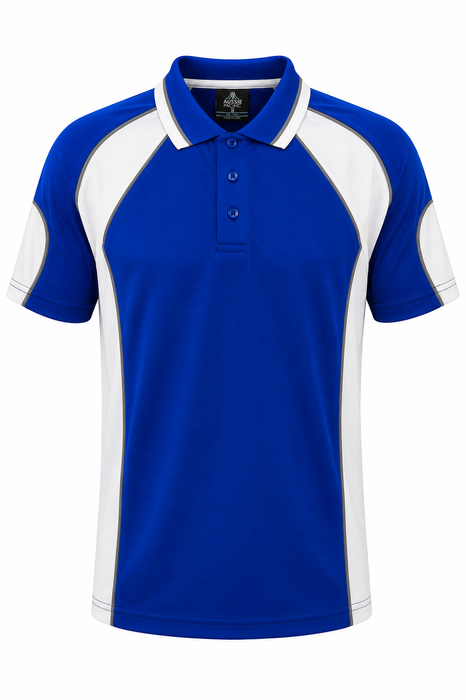 MURRAY MENS POLOS - ROYAL/WHITE
