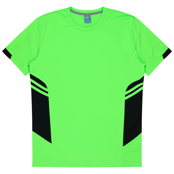 TASMAN KIDS TEES - NEON GREEN/BLACK