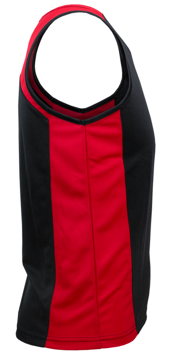 PREMIER MENS SINGLETS - BLACK/RED