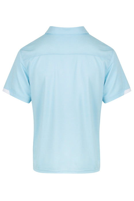 MORRIS MENS POLOS - LIGHT BLUE/WHITE