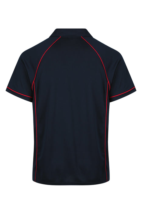 ENDEAVOUR MENS POLOS - NAVY/RED