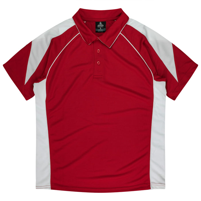 PREMIER KIDS POLOS - RED/WHITE