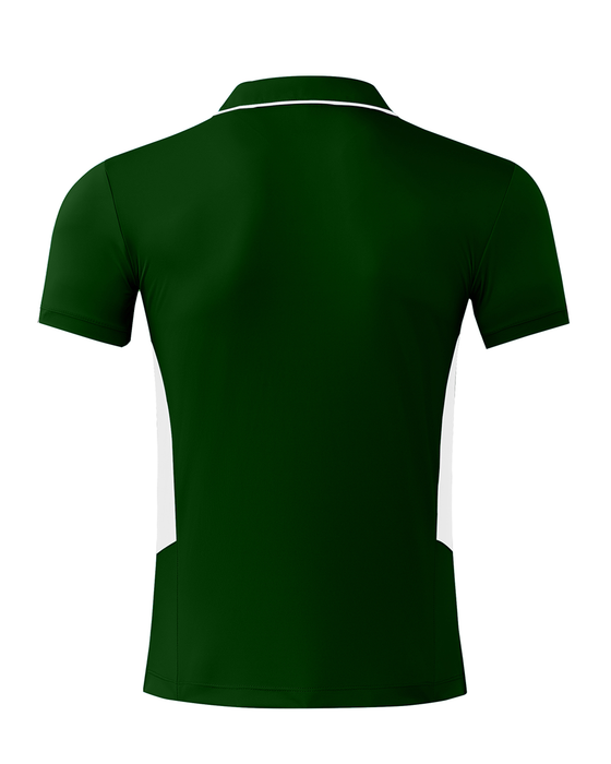 TASMAN MENS POLOS - BOTTLE/WHITE