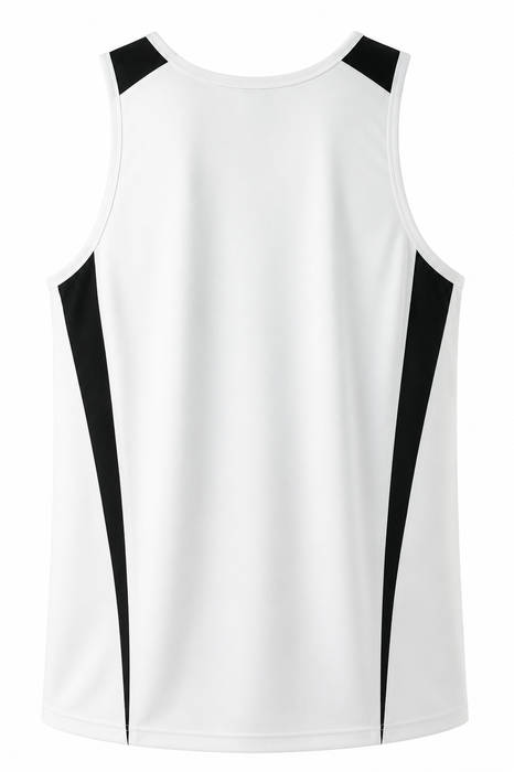 EUREKA MENS SINGLETS - WHITE/BLACK