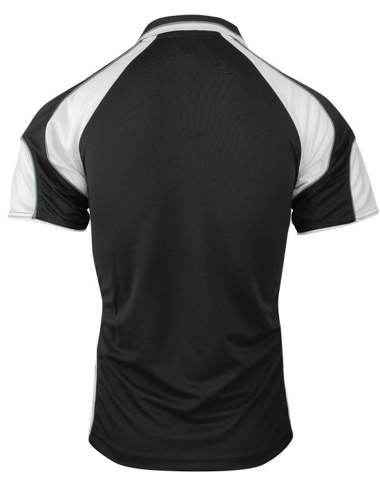 MURRAY MENS POLOS - BLACK/WHITE