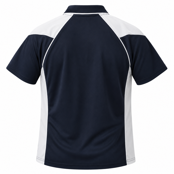 PREMIER MENS POLOS - NAVY/WHITE