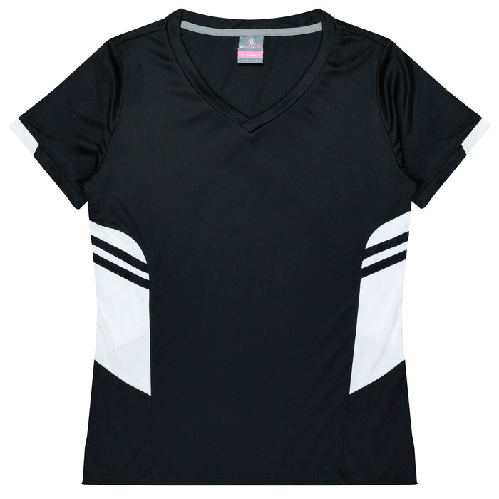 TASMAN LADY TEES - BLACK/WHITE