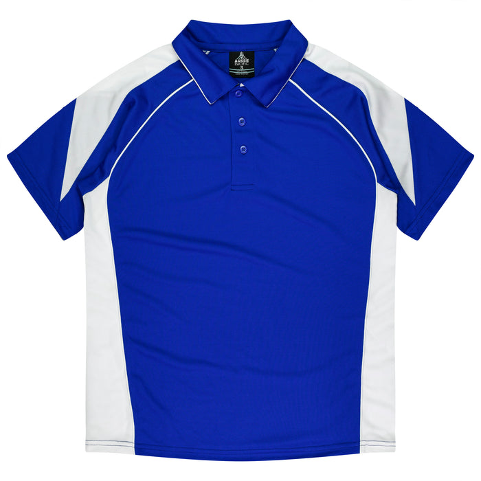 PREMIER KIDS POLOS - ROYAL/WHITE