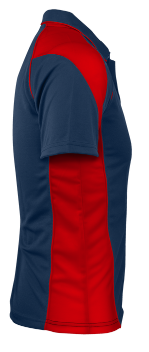 PREMIER MENS POLOS - NAVY/RED