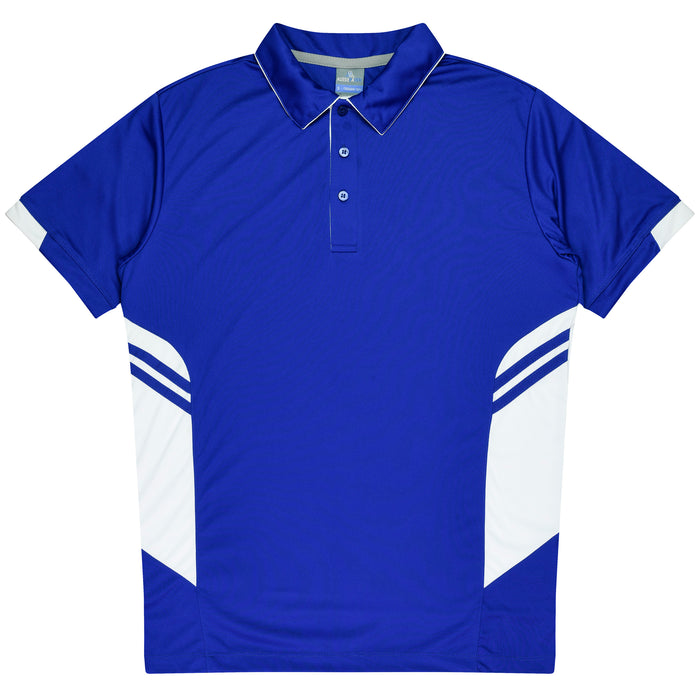 TASMAN KIDS POLOS - ROYAL/WHITE