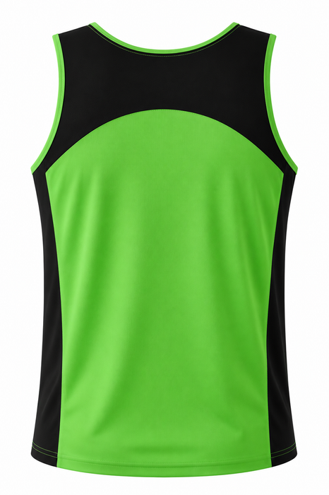 PREMIER MENS SINGLETS - APPLE/BLACK