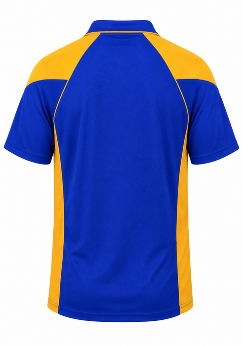 PREMIER MENS POLOS - ROYAL/GOLD