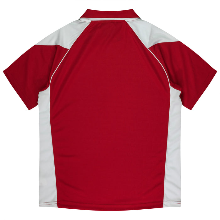 PREMIER KIDS POLOS - RED/WHITE