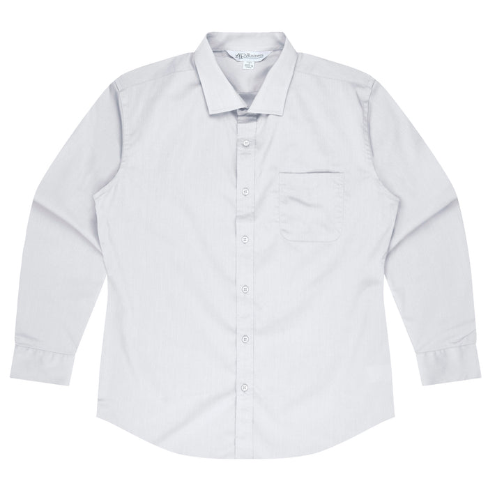 MOSMAN MENS SHIRT LONG SLEEVE - WHITE