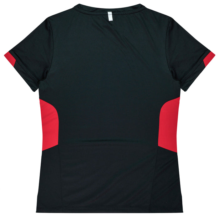 TASMAN LADY TEES - BLACK/RED