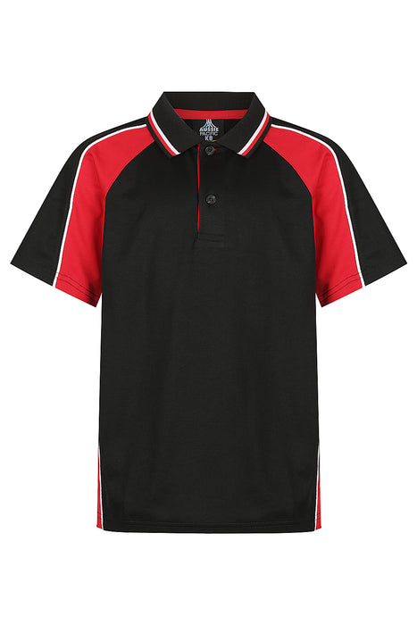 PANORAMA KIDS POLOS - BLACK/RED/WHITE