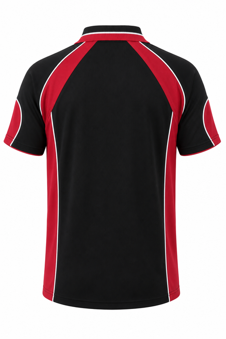 MURRAY MENS POLOS - BLACK/RED