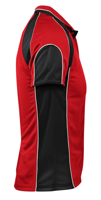 MURRAY MENS POLOS - RED/BLACK