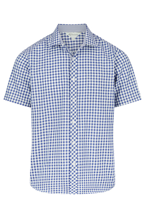 BRIGHTON MENS SHIRT SHORT SLEEVE - FRENCH BLUE