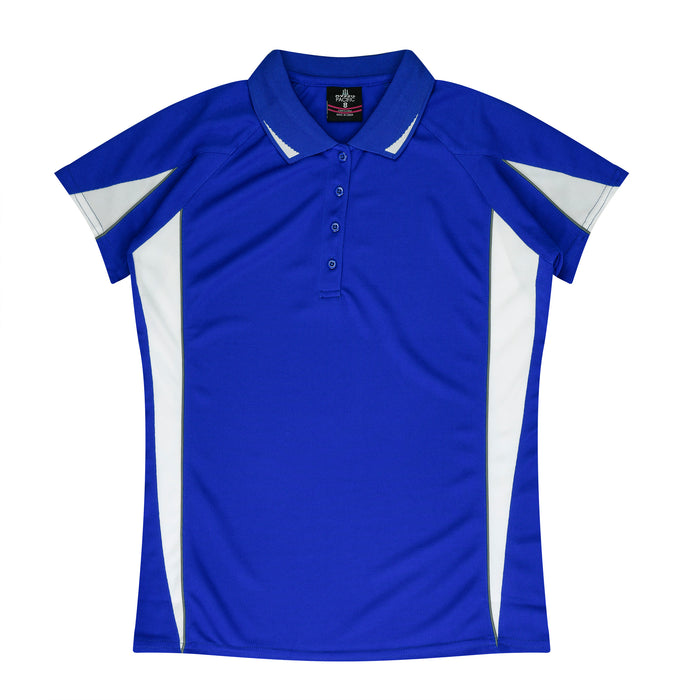 EUREKA LADY POLOS - ROYAL/WHITE